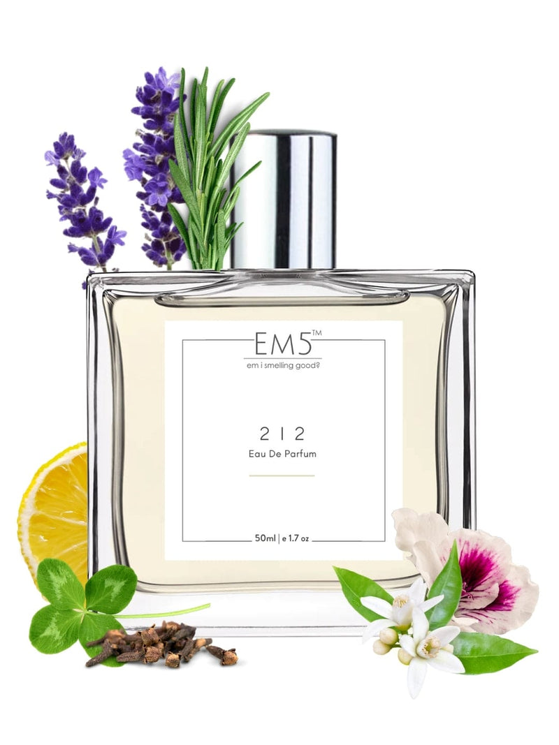 EM5™ 212 Perfume EDP Spray for Men | Fresh Woody Musky Fragrance | Luxury Gift for Him | Variants Available: 50 ml Spray / 15 ml Spray