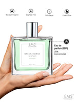 EM5™ Green Horse Perfume for Men & Women | Woody Fruity Musky Fresh Aromatic Fragrance | 50 ml Unisex Eau de Parfum Spray | Luxury Gift for Him & Her