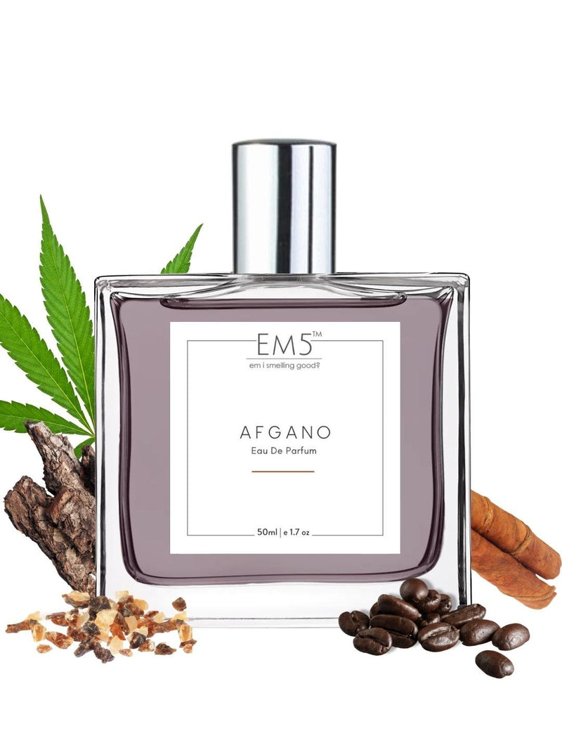 EM5™ Afgano Perfume Spray | Eau De Parfum for Men | Amber Smoky Oud Fragrance Accords | Luxury Gift for Men | Sizes Available: 50 ml / 15 ml - House of EM5