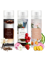 EM5™ Body Mist - Set of 3 Long Lasting Fragrance - Moisturizing and Hydrating Body Mist with Aloe Vera and Vitamin-E (Cafe Vanilla - Berry Lust - Soft Sin)