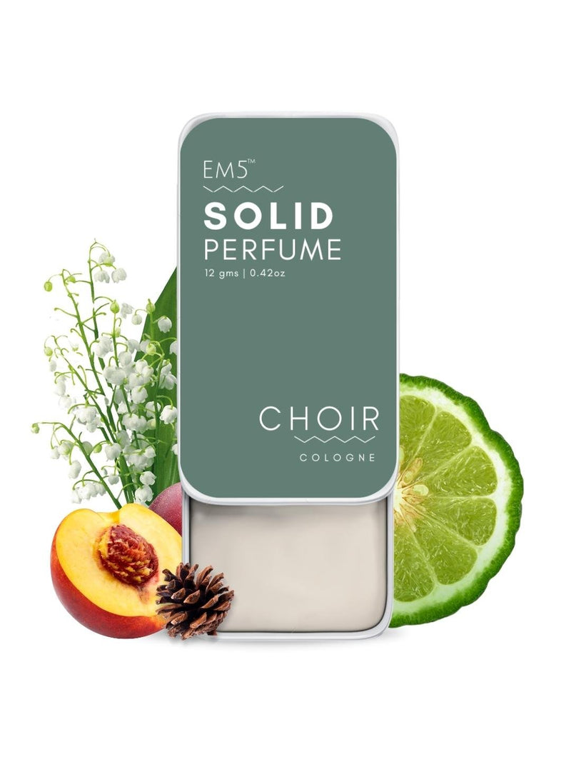 EM5™ Choir | Solid Perfume for Women | Alcohol Free | Strong and lasting fragrance | Floral Fruity Sweet | Goodness of Beeswax + Shea Butter