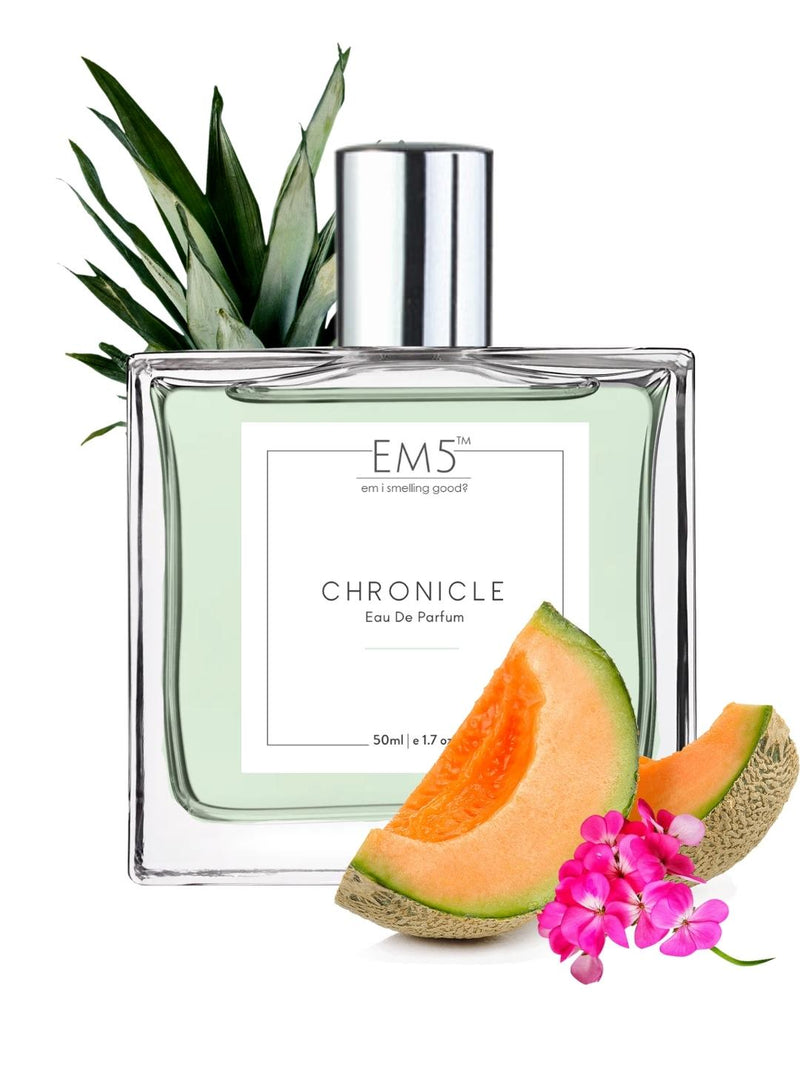 EM5™ Chronicle Perfume for Men | Eau De Parfum Spray | Lavender Musky Tropical Fragrance Accords | Luxury Gift for Him | Sizes Available: 50 ml / 15 ml - House of EM5