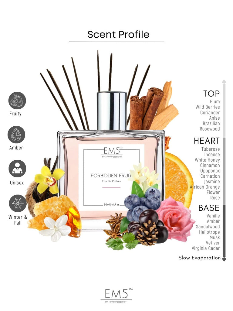 EM5™ Forbidden Fruit Perfume for Women | Sweet Fruity Floral Warm Spic ...