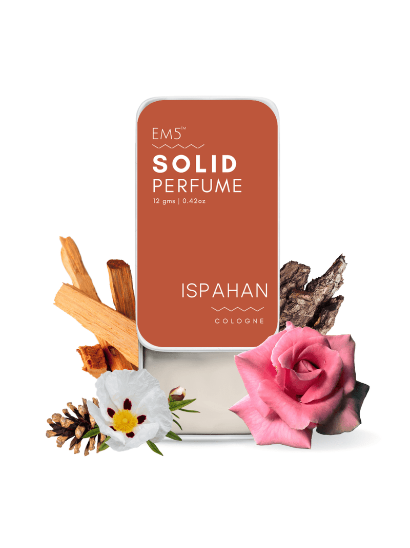 EM5™ Ispahan | Solid Perfume for Men & Women | Alcohol Free Strong lasting fragrance | Goodness of Beeswax + Shea Butter