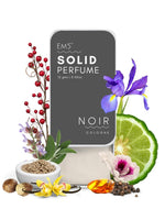 EM5™ Noir  | Solid Perfume for Men & Women | Alcohol Free Strong lasting fragrance | Amber Woody Spicy | Goodness of Beeswax + Shea Butter