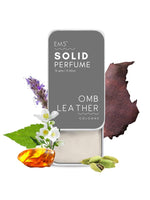 EM5™ Omb Leather | Solid Perfume for Men & Women | Alcohol Free Strong lasting fragrance | Leather Animalic Earthy | Goodness of Beeswax + Shea Butter