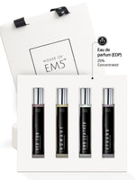 EM5™ Combo Pack of 4 - Premium Masculine Collection for HIM | Eau De Parfum Spray | Perfect Gift Set for Men | Compact & Travel Friendly | 15 ml Each